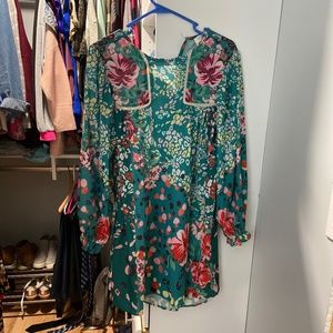 Floral shift dress